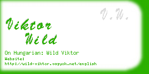 viktor wild business card